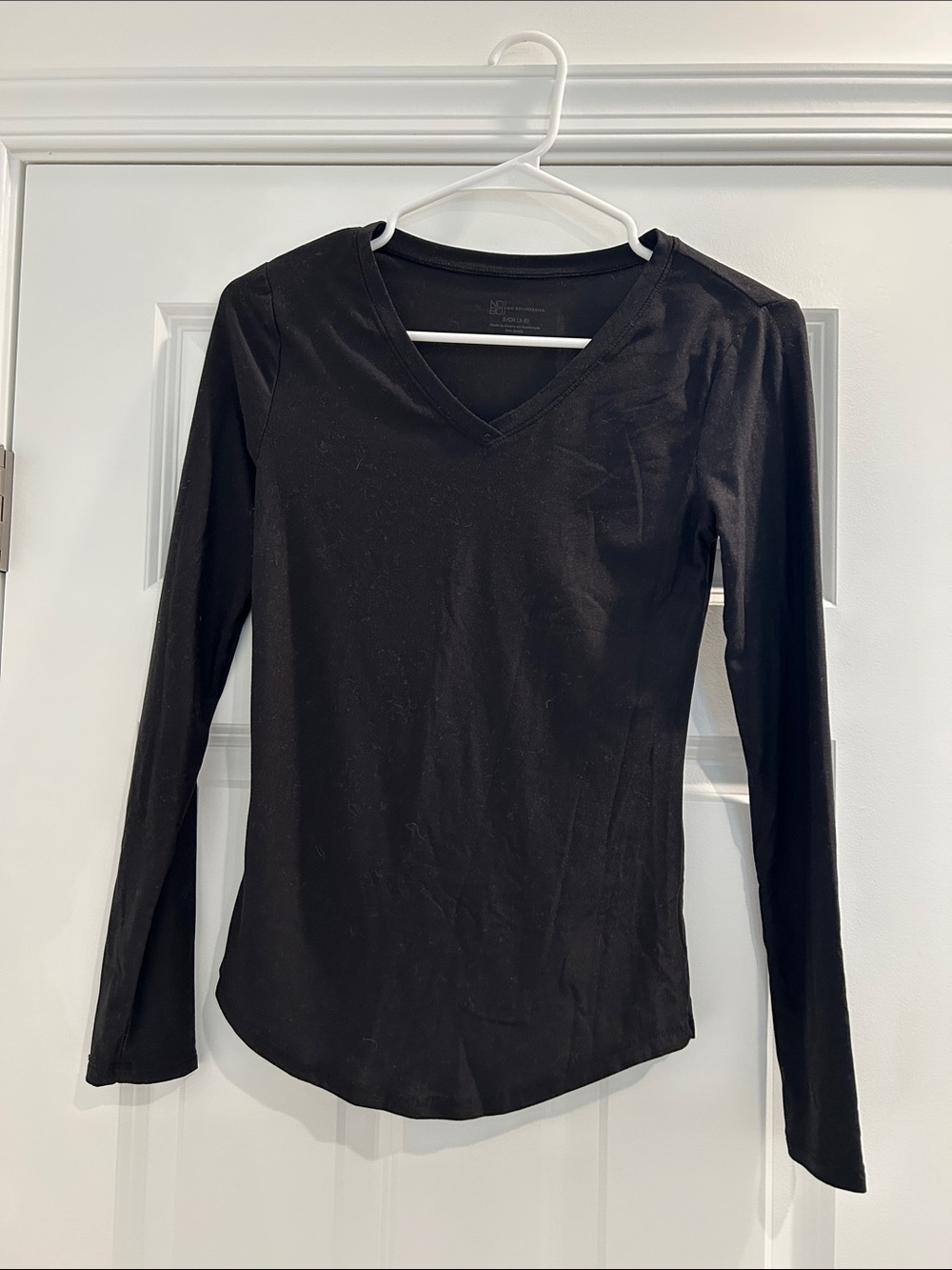 Black Long Sleeve V-Neck